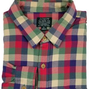 J. Crew Sporting Goods Plaid Button Down Shirt XL
